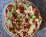 A picture of step 8 of No Yeast Jain Pizza.
