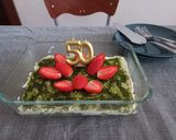 A picture of step 7 of Matcha Tea Tiramisu.