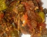 A picture of step 2 of Bhindi fry.