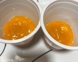 A picture of step 2 of Coconut mango popsicles.