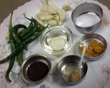 A picture of step 1 of Garlic bajra khichu.