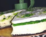 A picture of step 10 of Raw Mango cheese cake...No bake.