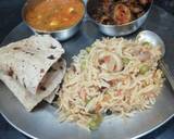 Pea curry Pulao Karela and chapati recipe step 8 photo