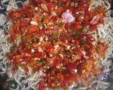 Foto langkah ke 2 dari resep Sayur Pedas Jantung Pisang Bunga Pepaya.