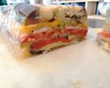 A picture of step 14 of Crispy Ratatouille Terrine Toasts.
