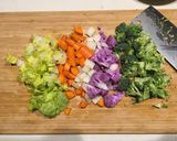 A picture of step 3 of Microwave veggies salad with poppyseed dressing.