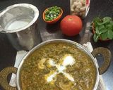 A picture of step 12 of Methi Malai Matar.