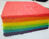 Rainbow cake langkah memasak 8 foto