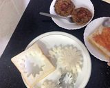 A picture of step 5 of Chicken kabab cheese sandwich 😋.