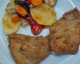 Foto del paso 3 de la receta: Golazo al Horno: Milanesas de Peceto con Verduras Mundialistas 💙🩵🤍