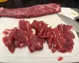 A picture of step 2 of Beef and Broccoli.