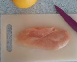A picture of step 1 of Lemon Chicken Strips.