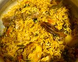 A picture of step 7 of Mutton Pulao.