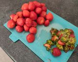 Une image de l'étape 1 de Soupe de fraise 🍓, melon 🍈, pastèque 🍉, menthe fraîche 😋.