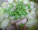 Hình bước làm 2 của món Canh bí xanh nấu chả