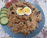 A picture of step 6 of Chana pulao.