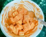 A picture of step 3 of Tawa Paneer.