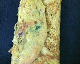 A picture of step 5 of Besan cheela sabzi or vegetarian fish.