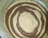 A picture of step 3 of Zebra cake.