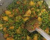 A picture of step 4 of Moongrey sabzi.