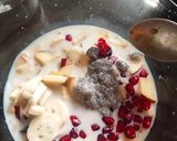 A picture of step 2 of Chia fruit salad.