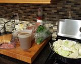 A picture of step 2 of Hungarian Cabbage Roll Soup.