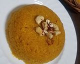A picture of step 8 of Mango Kesari / mango sheera.