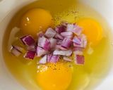 A picture of step 1 of Red Onion 🧅 AirFry Eggs.