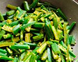 A picture of step 3 of Stuffed Bhindi/Masala Bhindi.