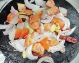 A picture of step 4 of Matki Misal pav.