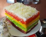 Foto langkah ke 9 dari resep Rainbow cake kukus.