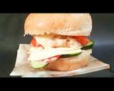 A picture of step 5 of Tasty Chicken patti burger.