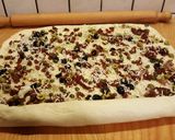 A picture of step 8 of Focaccia with Tumminia Flour, Sun-Dried Tomatoes, Capers, and Olives.