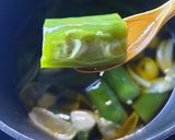A picture of step 2 of Green chilli sauce aka Sambal cabe hijau.