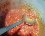 A picture of step 2 of Matar Paneer in tomato puree.