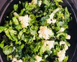 A picture of step 6 of Organic Home Grown Cauliflower and Greens Salad.