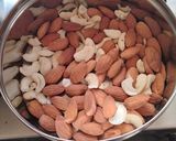 A picture of step 1 of Badam balls.