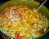 A picture of step 5 of Elbow Pasta with Nacho Cheese and Red Bell Pepper.
