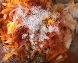 A picture of step 2 of Carrot besan chilla.