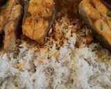 A picture of step 6 of Chettinad fish curry.