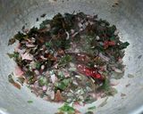 A picture of step 5 of Laal saag sabji.