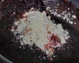 A picture of step 4 of Beetroot burfi.