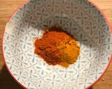 A picture of step 4 of Kerala fish curry.