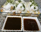 A picture of step 6 of Dahi bhallay.