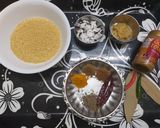 A picture of step 1 of Traditional Bengali Narkol Diye Bhaja Moong Dal.