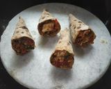 A picture of step 13 of Paneer-Chapati Cone.