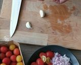 A picture of step 2 of Potato Gnocchi, basil cherry tomato sauce.