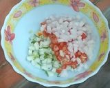 A picture of step 2 of Salsa Salad With Cucumber Wrap.