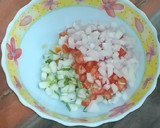 A picture of step 2 of Salsa Salad With Cucumber Wrap.