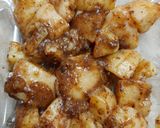 A picture of step 4 of Khatye aloo.